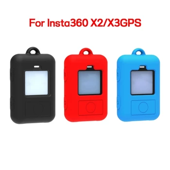 Silikónový Kryt pre Insta360X2/X3 RS GPS Fotoaparát Diaľkovým ovládačom Prachotesný Silikónové Ochranné Shockproof