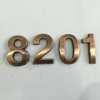 70 mm ABS elektrolyticky pokrývajú bronzové číslo - office číslo domu hotel dvere číslo smer znak # 0 -9