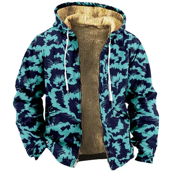 Modrý Dizajn Zips Hoodies Merch Hoodie Zimné Muži/Ženy Streetwear Zdobiť Úplné Zip s Kapucňou dlhý rukáv