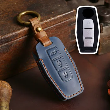 2/3 Tlačidlá Kožené Auto Smart Remote Tlačidlo Prípade Fob Kryt Plášťa pre Mitsubishi Outlander 2023 Držiak na Príslušenstvo