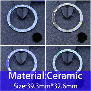 39.3 mm Svetelný Keramická Fazeta Vložiť Náhradné príslušenstvo hodinky Keramická Fazeta Inser