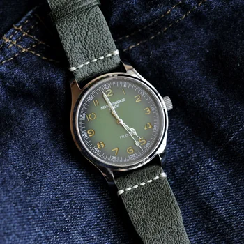Tajomný Kód Mužov Luxusné Hodinky 40 MM Quartz Hodinky Pilot Náramkové hodinky Sapphire Zrkadlo Nepremokavé Šport