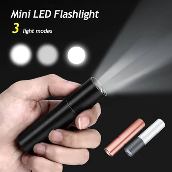 LED Baterka Teleskopická Silný Horák, USB Nabíjateľné Mini Baterka Vodotesné Svietidlo Vonkajšie Práce Zoom Prenosné Horák