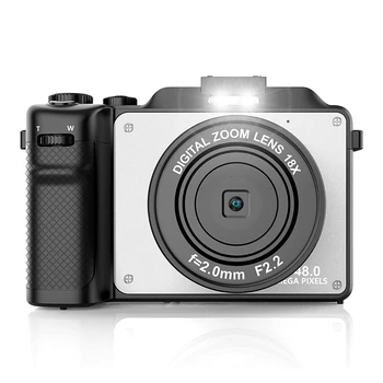 DIY 48MP Digitálny Fotoaparát Pre Fotografovanie Predné, Zadné Duálny Objektív Selfie 4K Videokamera Záznamník 18X Auto Focus Youtube Webkamera